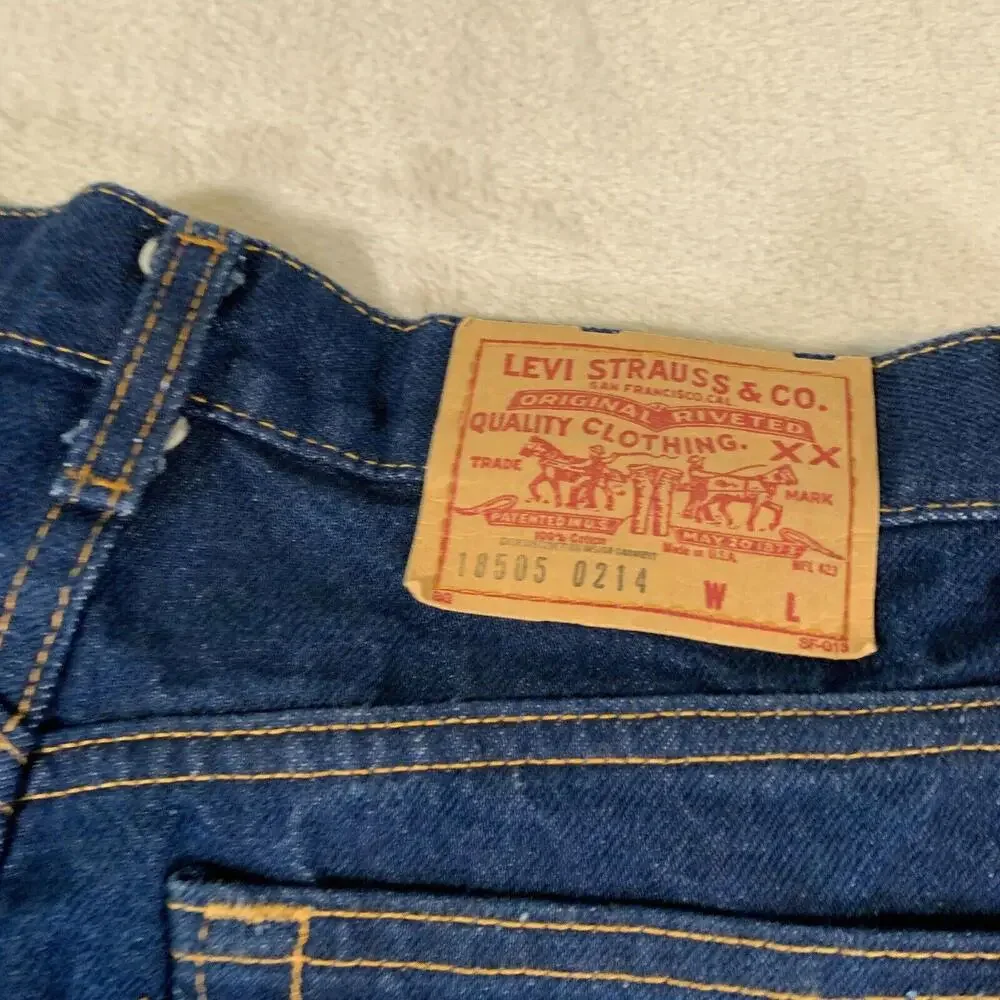 Levi’s 18505-0214 Jeans 30x36‎ Blue Vintage 80s High Rise Straight Leg Dark Wash